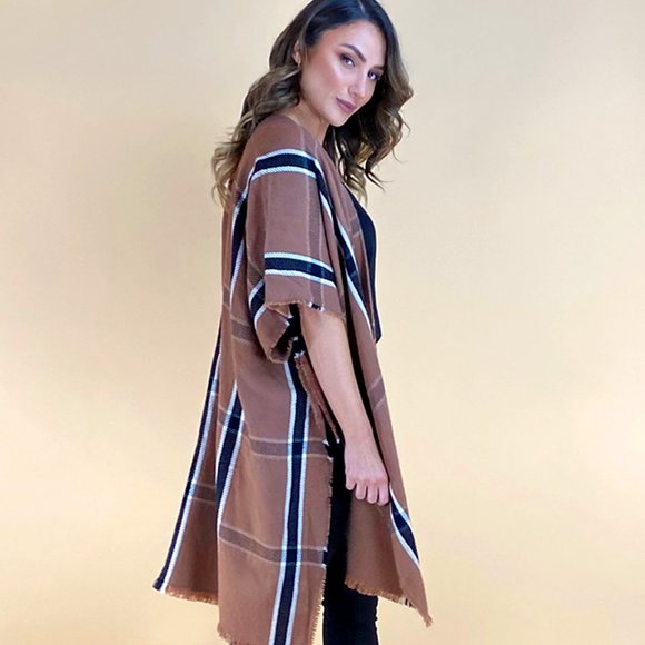 NWT Camel Brown Kimono - Picture 3 of 4